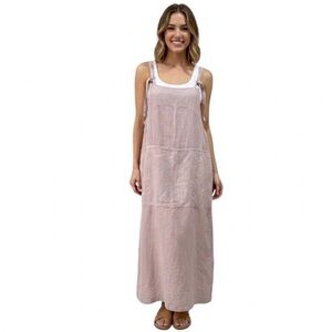 Earth Creations Dusty Pink Maxi Clay Dyed Hemp Dress NWT Size Large